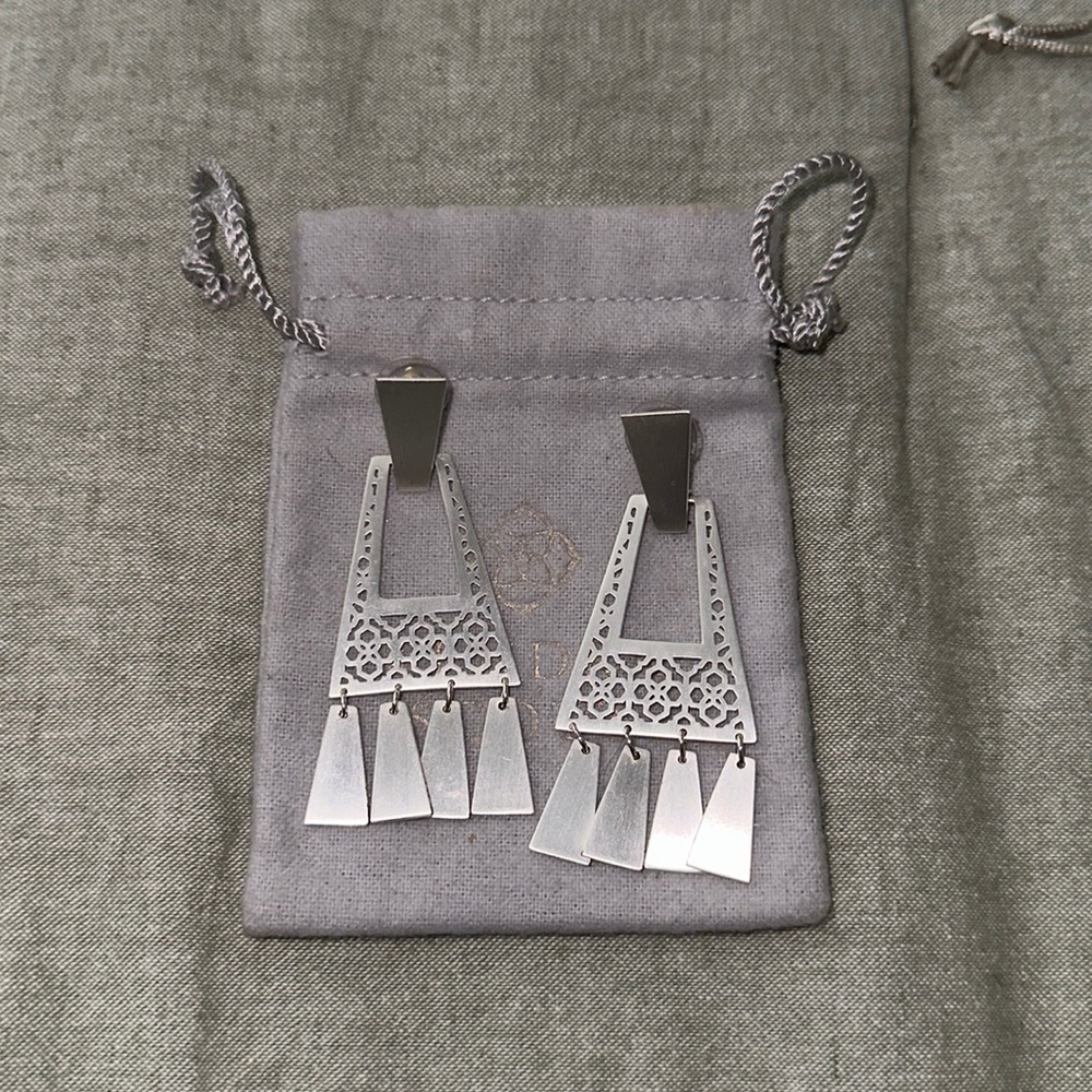 Silver Kendra Scott Kase Earrings